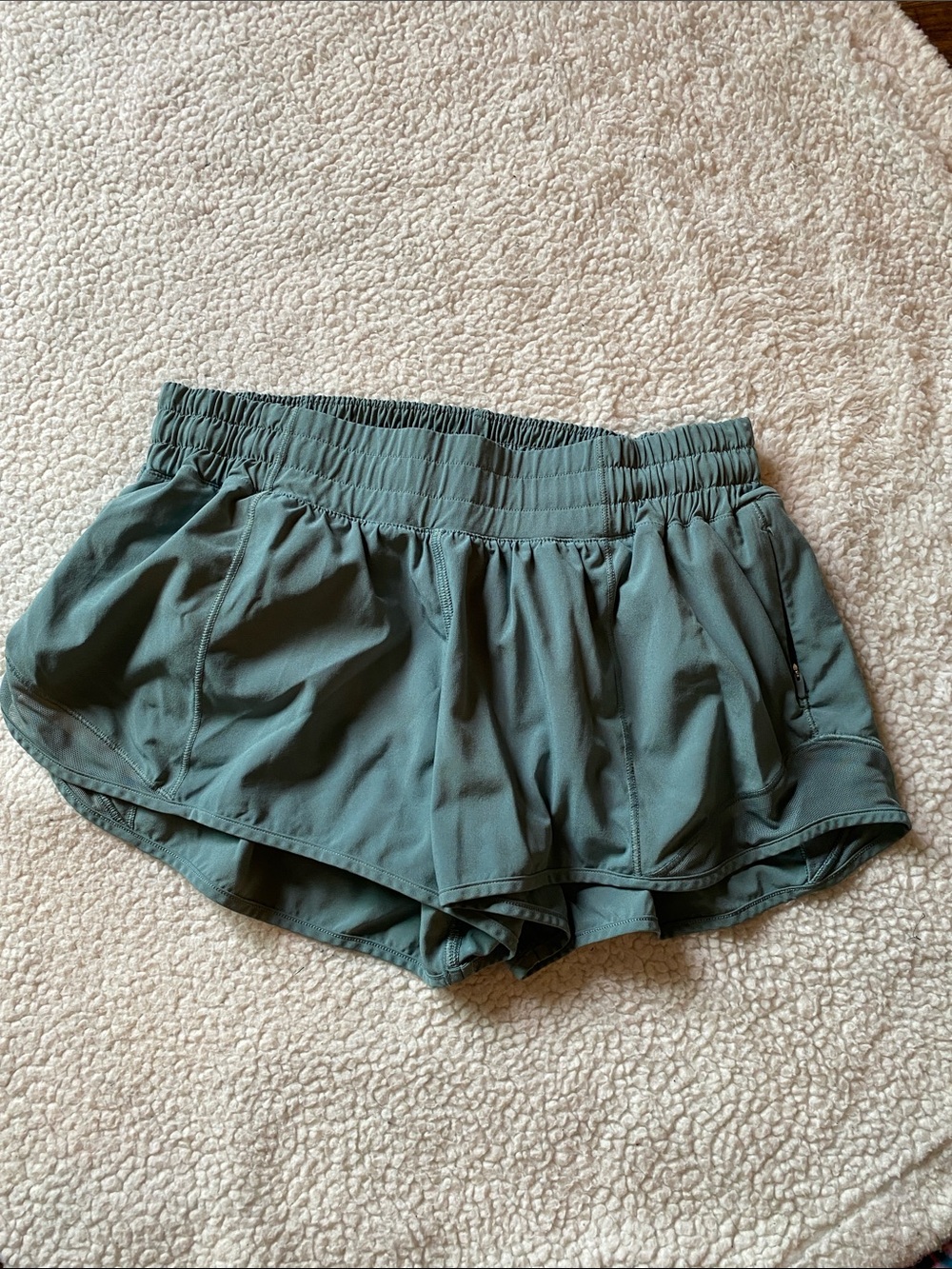 lululemon athletica Olive Green Athletic Running Shorts